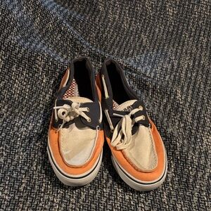 Sperry Men's Orange and Cream Boat Shoes